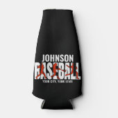 Baseball Team ADD NAME Champion Game Player Flaschenkühler (Vorderseite)