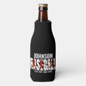 Baseball Team ADD NAME Champion Game Player Flaschenkühler (Flaschenvorderseite)