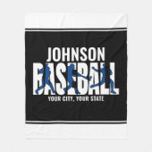 Baseball Team ADD NAME Champion Game Player Fleecedecke (Vorderseite)