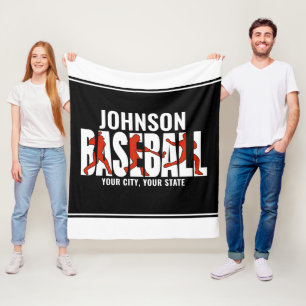 Baseball Team ADD NAME Champion Game Player Fleecedecke