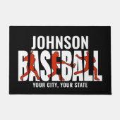 Baseball Team ADD NAME Champion Game Player Fußmatte (Vorderseite)