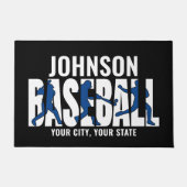 Baseball Team ADD NAME Champion Game Player Fußmatte (Vorderseite)