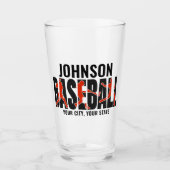 Baseball Team ADD NAME Champion Game Player Glas (Vorderseite)