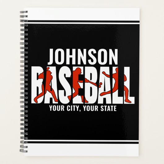 Baseball Team ADD NAME Champion Game Player Planer (Vorderseite)