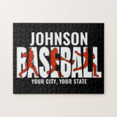 Baseball Team ADD NAME Champion Game Player Puzzle (Horizontal)