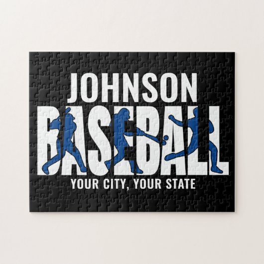 Baseball Team ADD NAME Champion Game Player Puzzle (Horizontal)