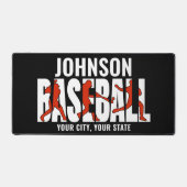 Baseball Team ADD NAME Champion Game Player Schreibtischunterlage (Vorderseite)