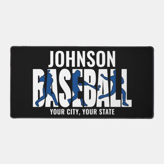 Baseball Team ADD NAME Champion Game Player Schreibtischunterlage (Vorderseite)