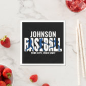 Baseball Team ADD NAME Champion Game Player Serviette (Beispiel)