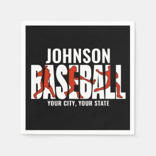 Baseball Team ADD NAME Champion Game Player Serviette