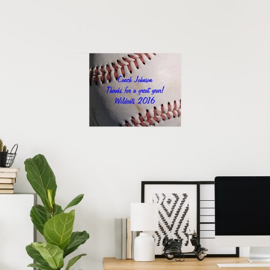 Baseball Team Coach-Geschenk Poster (Heimbüro)