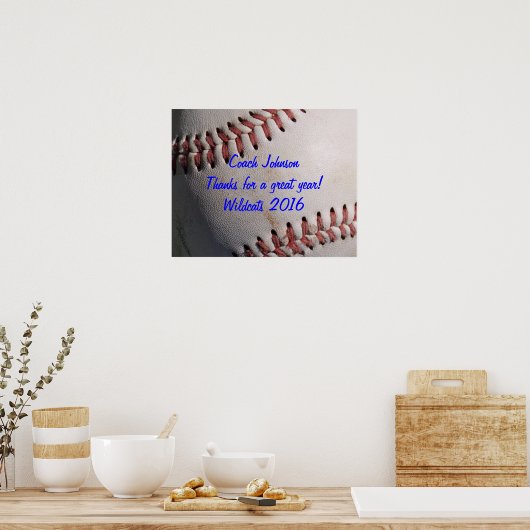 Baseball Team Coach-Geschenk Poster (Küche)