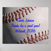 Baseball Team Coach-Geschenk Poster (Vorne)
