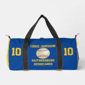 Baseball Team, Coach, Player Blue Gold personalisi Duffle Bag (Vorderseite)