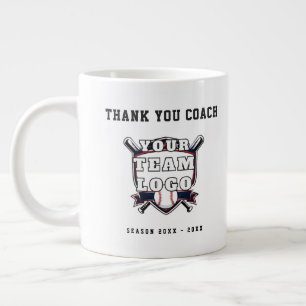 Baseball-Team-Foto-Logo Danke Trainer Jumbo-Tasse