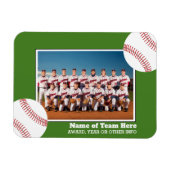 Baseball-Team-Foto mit Award oder Year Text Magnet (Horizontal)