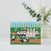 Baseball Team Labradors Postkarte (Stehend Vorderseite)