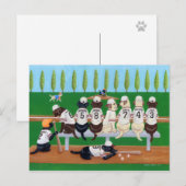 Baseball Team Labradors Postkarte (Vorne/Hinten)