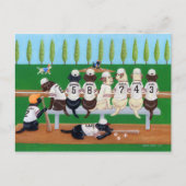 Baseball Team Labradors Postkarte (Vorderseite)