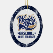 Baseball-Team-Manager-Geschenk-Verzierung Keramikornament (Rechts)