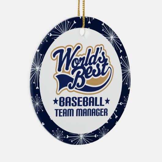 Baseball-Team-Manager-Geschenk-Verzierung Keramikornament (Rechts)