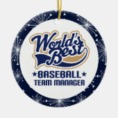 Baseball-Team-Manager-Geschenk-Verzierung Keramikornament (Vorne)