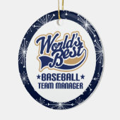 Baseball-Team-Manager-Geschenk-Verzierung Keramikornament (Links)