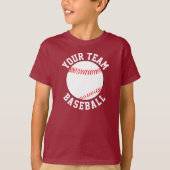 Baseball Team Name, Player & Jersey Nummer Sport T-Shirt (Vorderseite)