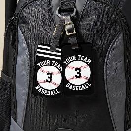 Baseball Team Name und Spielnummer Baseball Bag  Gepäckanhänger