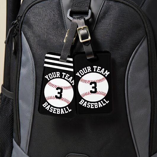 Baseball Team Name und Spielnummer Baseball Bag  Gepäckanhänger