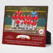 Baseball Team Photo Roster Player Number & Name Fotoplatte (Seite)