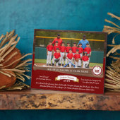 Baseball Team Photo Roster Player Number & Name Fotoplatte (Seite)