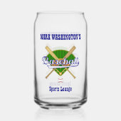 Baseball Team Player Sports Lounge Bier kann Glas (Vorderseite)