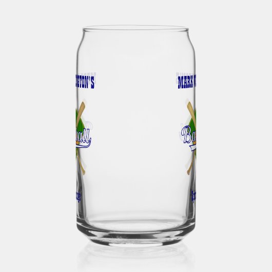 Baseball Team Player Sports Lounge Bier kann Glas (Links)
