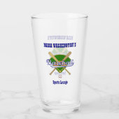 Baseball Team Player Sports Lounge Pint Beer Soda Glas (Rückseite)