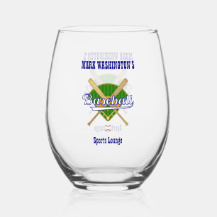 Baseball Team Player Sports Lounge Trinkbehälter Weinglas Ohne Stiel