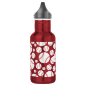 Baseball Team Red Water Flasche mit Namen Edelstahlflasche (Links)