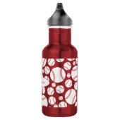 Baseball Team Red Water Flasche mit Namen Edelstahlflasche (Rechts)