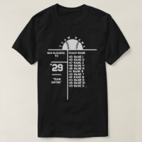 Baseball Team Roster Custom Player Names & Coach