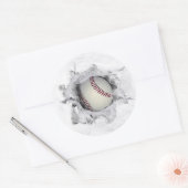 Baseball-Team Runder Aufkleber (Umschlag)