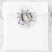 Baseball-Team Runder Aufkleber (Tasche)
