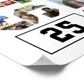 Baseball Team Senior Abschluss FotoCollage Poster (Ecke)