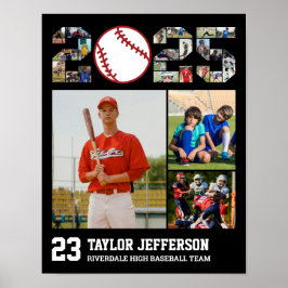 Baseball Team Senior Class of 2025 Foto Collage Poster