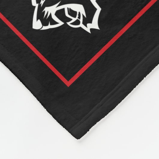 Baseball Team Senior Night Custom Photo Black Red Fleecedecke (Ecke)