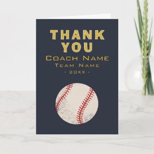 Baseball-Team-Spieler-Trainer  Dankeskarte