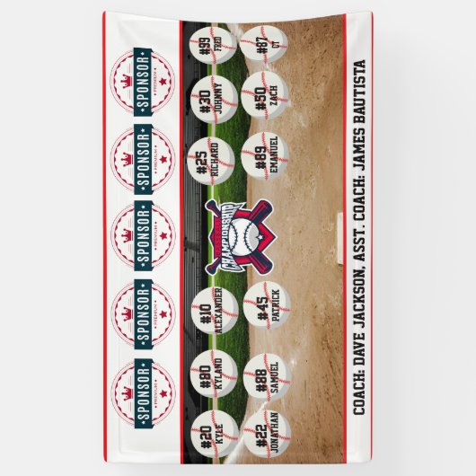 Baseball Team Sponsor Banner (Vertikal)
