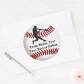 Baseball-Team-Sticker mit Ihrem Text oder Löschen Runder Aufkleber (Umschlag)