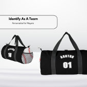 Baseball - Teamname Benutzerdefinierter Sport Duffle Bag
