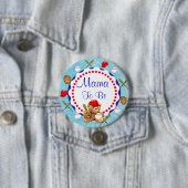 Baseball Teddy Bear Mama wird Babydusche Button (Beispiel)