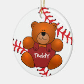 Baseball Teddy Bear Ornament (Links)